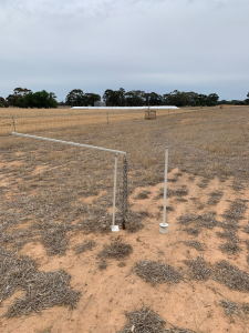 Soil core pulley system used to create a one metre soil core, which enables 10 centimetre samples to be taken in the paddock and also enable visual identification of soil layers.