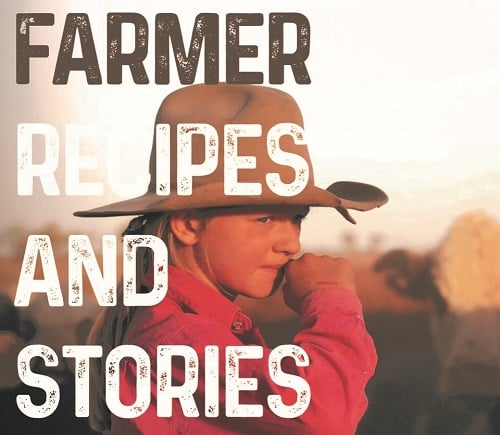 Cover of drought-relief cookbook, Farmer Recipes and Stories From The Land