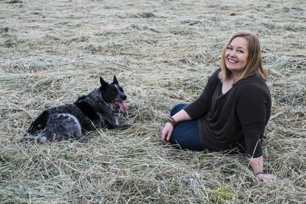 Jasmine Glover, Rural Women's Coordinator, with her dog Maisy