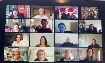 Members of a new Aboriginal Women's Leadership Program in a screenshot taken from their first online meeting