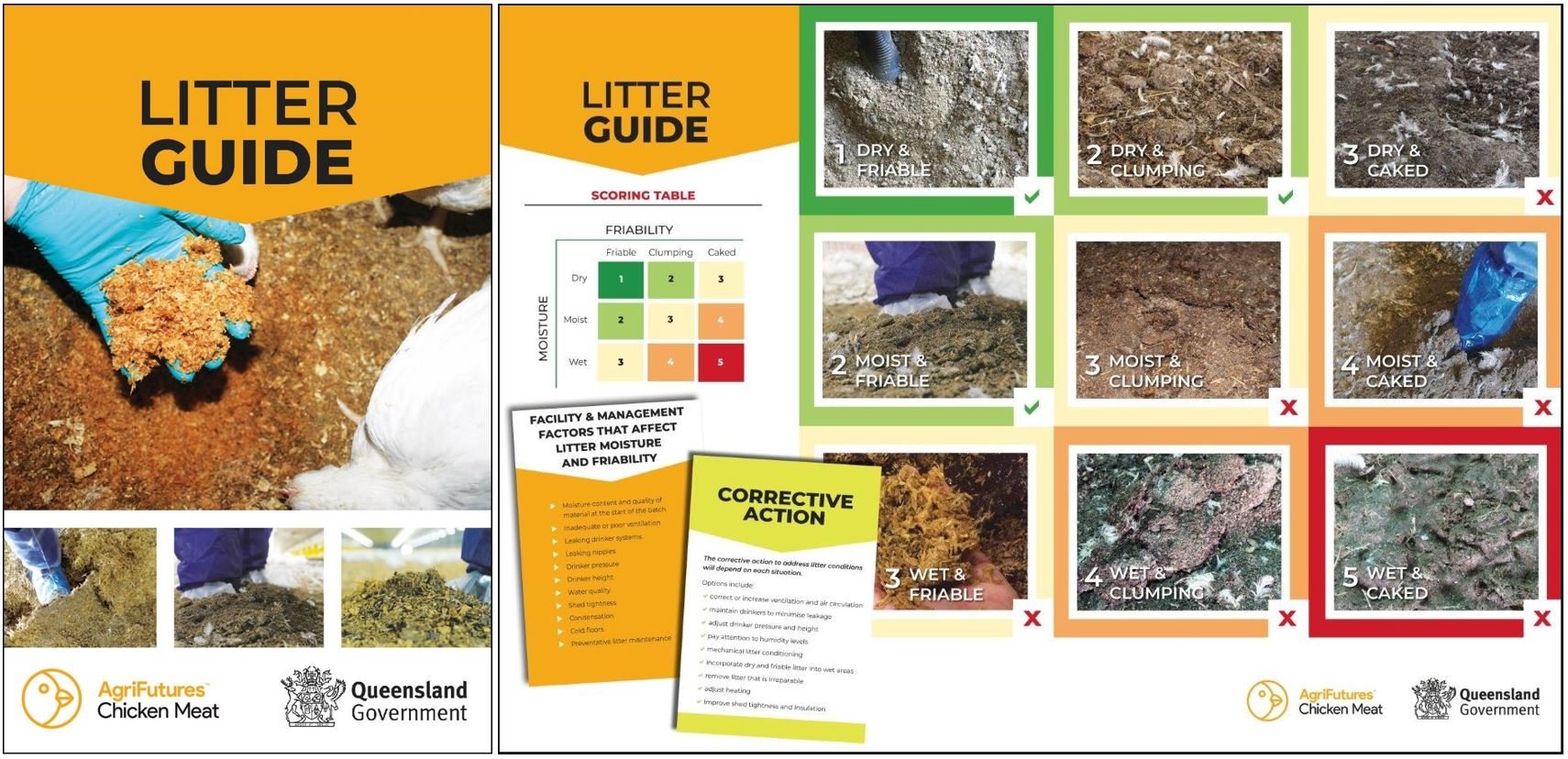 The front cover of the litter guide with a copy of the litter poster beside it.