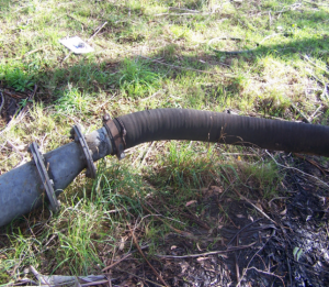 Image showing small diameter pipe connected to large diameter pipe