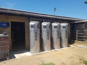 Heat pumps at the Johnson Dairy