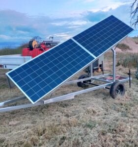 Solar panels at the McIvor farm