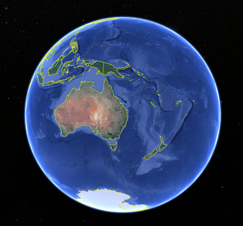 google earth map of world