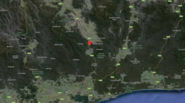Google Earth image of the Tambo River and surrounding area